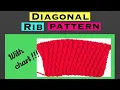 Lagu Diagonal rib pattern (WITH CHART!!) #knittingchannel #knitting