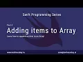 Part 4 - Adding item to an Array Swift Programming Series