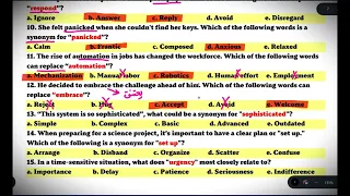 حل اكتر من 300 سؤال على Unit 1 2 تالته ثانوي انجليزي 2026 