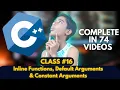 Inline Functions Default Arguments Constant Arguments in C C Tutorials for Beginners