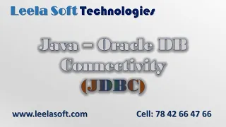JDBC Tutorial - JDBC Oracle Database Connection Using Eclipse IDE by Madhu sir Leela Soft BZA