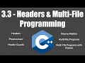 Header Files Multi File Programming in C - 3 3