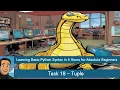 Learning Basic Python Syntax in 4 Hours for Absolute Beginners Task 18 Tuple