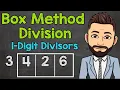 Box Method for Long Division 1-Digit Divisors Math with Mr J