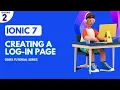Ionic 7 Create Login Page