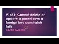 Cannot delete or update a parent row a foreign key constraints fails