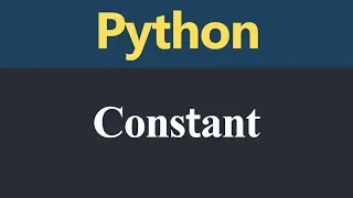 Constant in Python Hindi