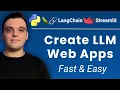 Create LLM Web Apps Easily with Python LangChain Streamlit Step-by-Step