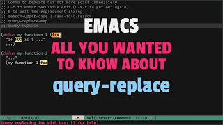 Get the most of the command query-replace