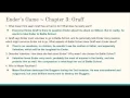 Ender s Game Ch 3 4 Study Guide Notes