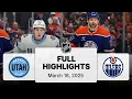 NHL Highlights Utah Hockey Club vs Oilers March 18 2025