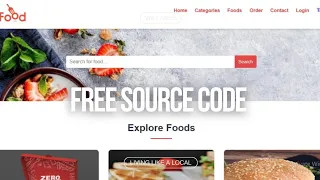 Food Delivery Website Using HTML CSS and JavaScript Free Source Code