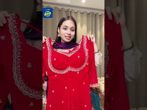 solid embroiderd georgette stitched anarkali suit 😍