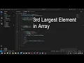 Java Program to Find 3rd Largest Number in an array using Visual Studio Code