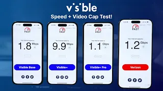 Visible Base vs Visible vs Visible Pro vs Verizon Speed Test Throttle Test