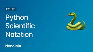 Python Scientific Notation Support