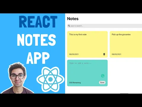 React Notes App Tutorial from Scratch A CSS and React Project you can add to your Portfolio