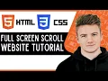 How to Make Full Screen Scrolling Website Using HTML and CSS Complete Step by Step Tutorial