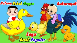 potong bebek angsa dan kukuruyuk lagu anak indonesia populer animasi bebek angsa dan ayam lucu