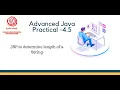 String Length in JSP YCMOU TYBCA Adv Java Practical 4 5 Asterix Solution