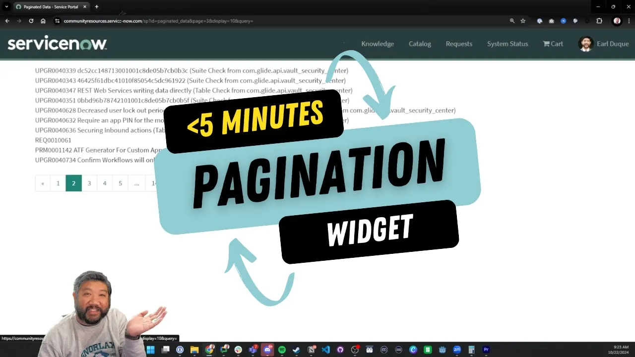 Building a Custom Pagination Widget for Service Portal: Server-Side Pagination