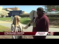 WXII employee and Forsyth Tech student Darius Taylor speaks with Maria DeBone