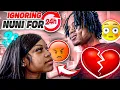 IGNORING NUNI FOR 24 HOURS she got emotional