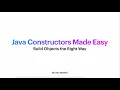 Java for Beginners Constructors made easy Learn Java Programming Easily