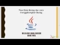Belajar Java Dari Nol Tipe Data String