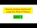 How to analyze sentiment using TextBlob in Python Day 1