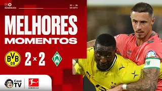 MELHORES MOMENTOS: BORUSSIA DORTMUND 2 X 2 WERDER BREMEN | BUNDESLIGA 26/27 | 5ª RODADA