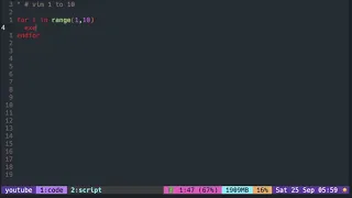 Vim Trick Making vim write 1 to 10 in the buffer