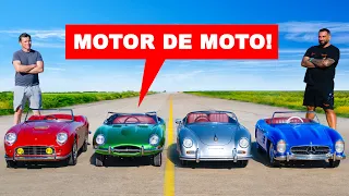 Fiz uma CORRIDA DE ARRANCADA com os minicarros MAIS LEGAIS do mundo!