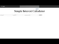HTML Programming Tutorial EP 26 Simple Interest Calculator With little CSS Joshua s Programming