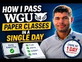 How I Pass WGU Paper Classes in 1 Day