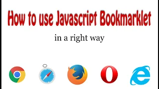 How to use javascript bookmarklet in a right way