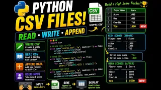 Python CSV Files Explained Read Write Append CSV Data