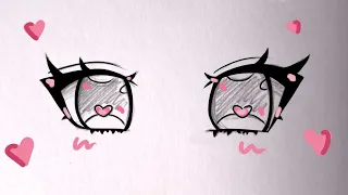 Tutorial cómo dibujar ojos anime 💗 / tutorial actualizado