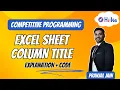 Excel Sheet Column Title Explanation Code LeetCode 168
