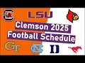 Clemson 2025 College Football Schedule Release - Reaction Analysis