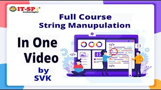 CORE JAVA STRING MANIPULATION FULL EXPLANATION IN ONE S BY MR SVK