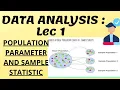 Population Parameter Sample Statistic Method of Statistical Inference Data Analysis B A Prog