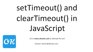 setTimeout clearTimeout in JavaScript with Example to call a function after 5 seconds or some time