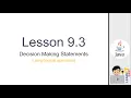 Java Lesson 9 3 - Decision Making Statements using logical operators