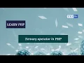 Ternary operator in PHP