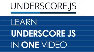 UnderscoreJS Tutorial - Learn UnderscoreJS in One