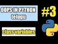 Class variables in python instance variables -