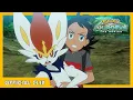 Lucario and Cinderace vs Mewtwo Pokemon Journeys The Series Clip