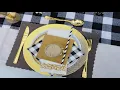 FOCUSLINE 175 Ct Gold Dinnerware Set for 25 Guests White Plastic Plates with Gold Lace Rim Design