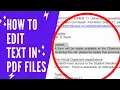 How To Edit Text in PDF Files MAKE EASY